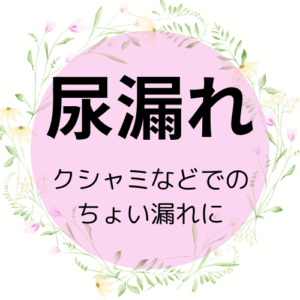 尿漏れ　クシャミなどでのちょい漏れに